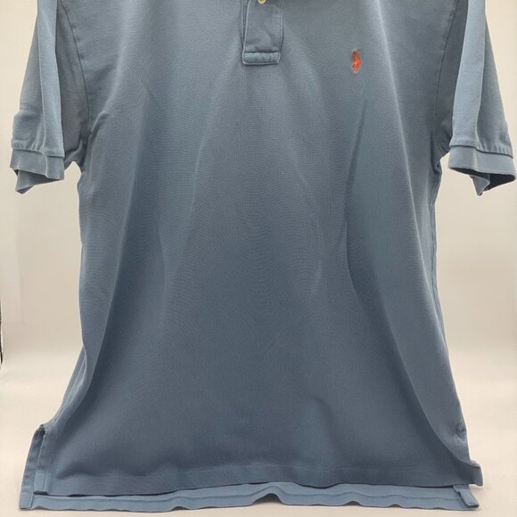 Polo Ralph Lauren Men's Light Blue with Orange Logo, Large - Picture 2 of 2